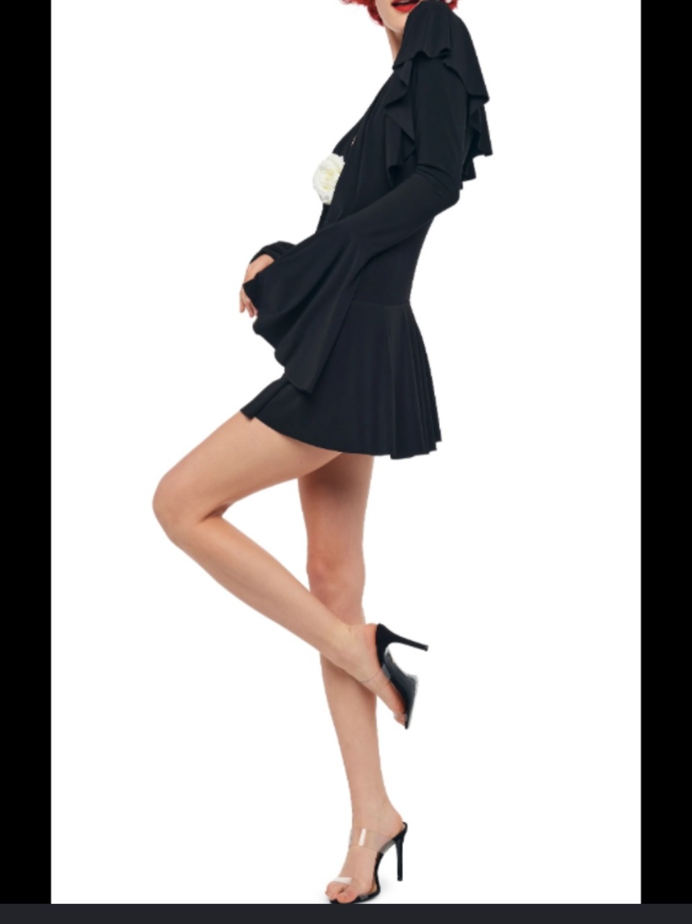 Norma Kamali Worn once to a concert. EUC Built in panties. Flower is not include - Picture 4 of 10